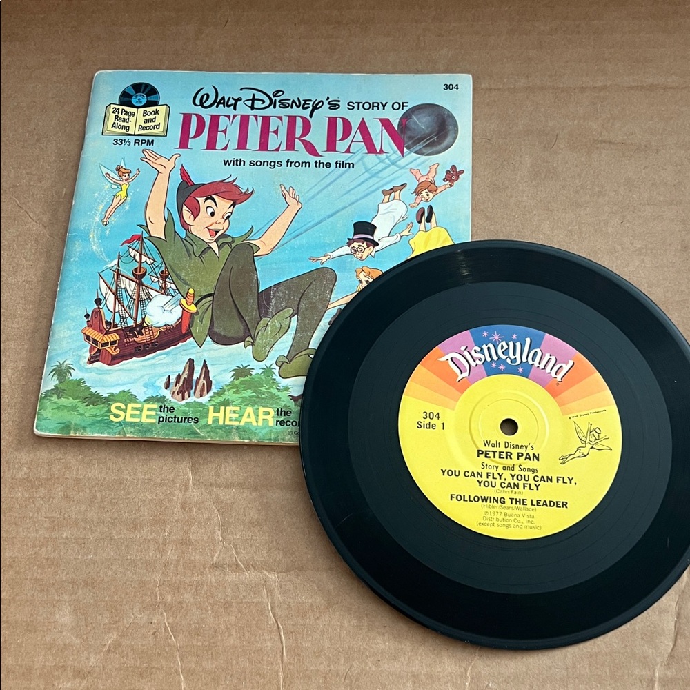 Walt Disney | Story of Peter Pan Record & Book